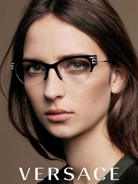 versace brillen an frauen|clear Versace glasses on face.